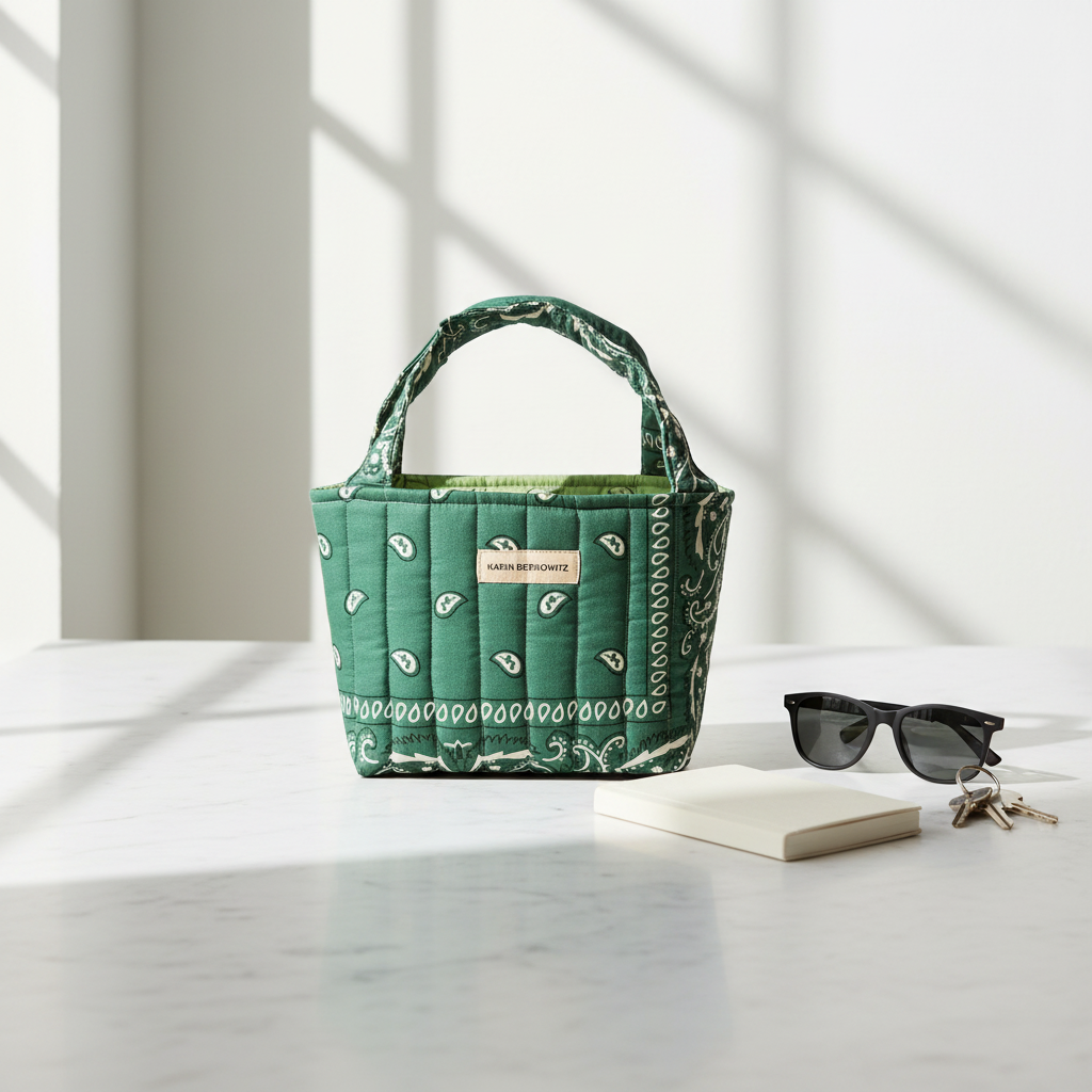 Green Mini Tote – Marble