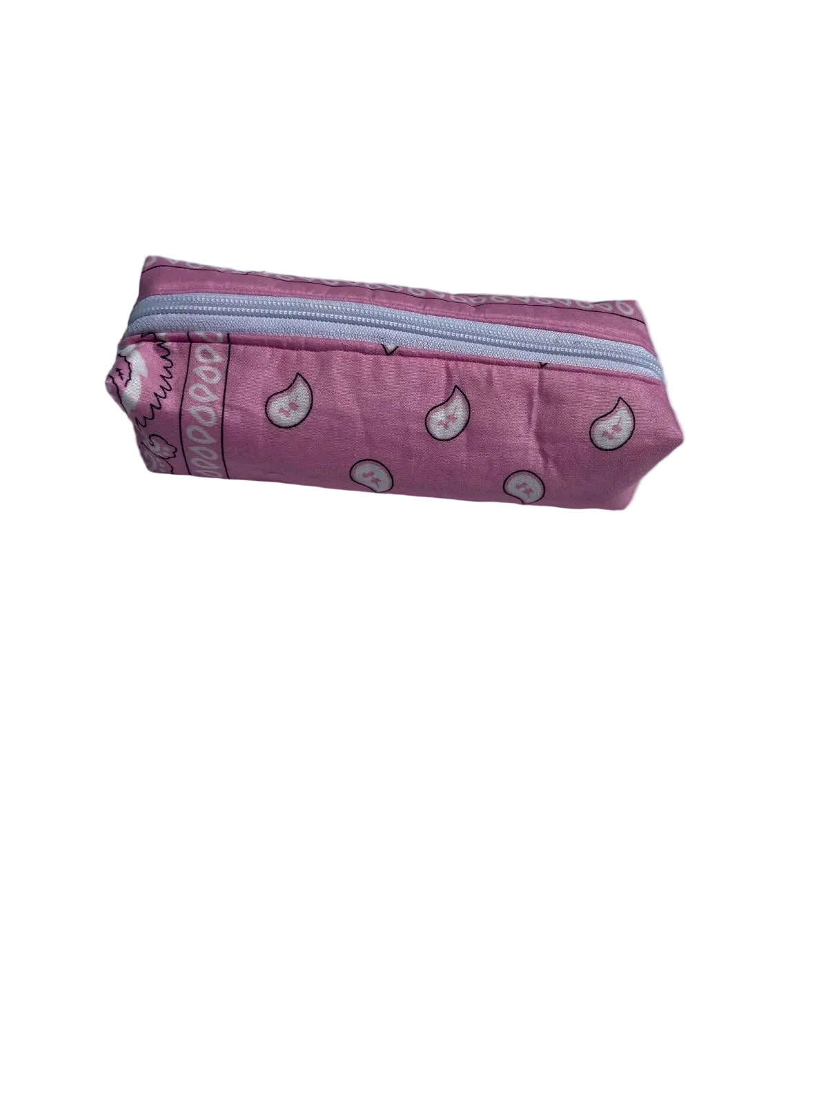 Perfectly Organised – Quilted Bandana Pencil Case & Makeup Bag in Baby Pink