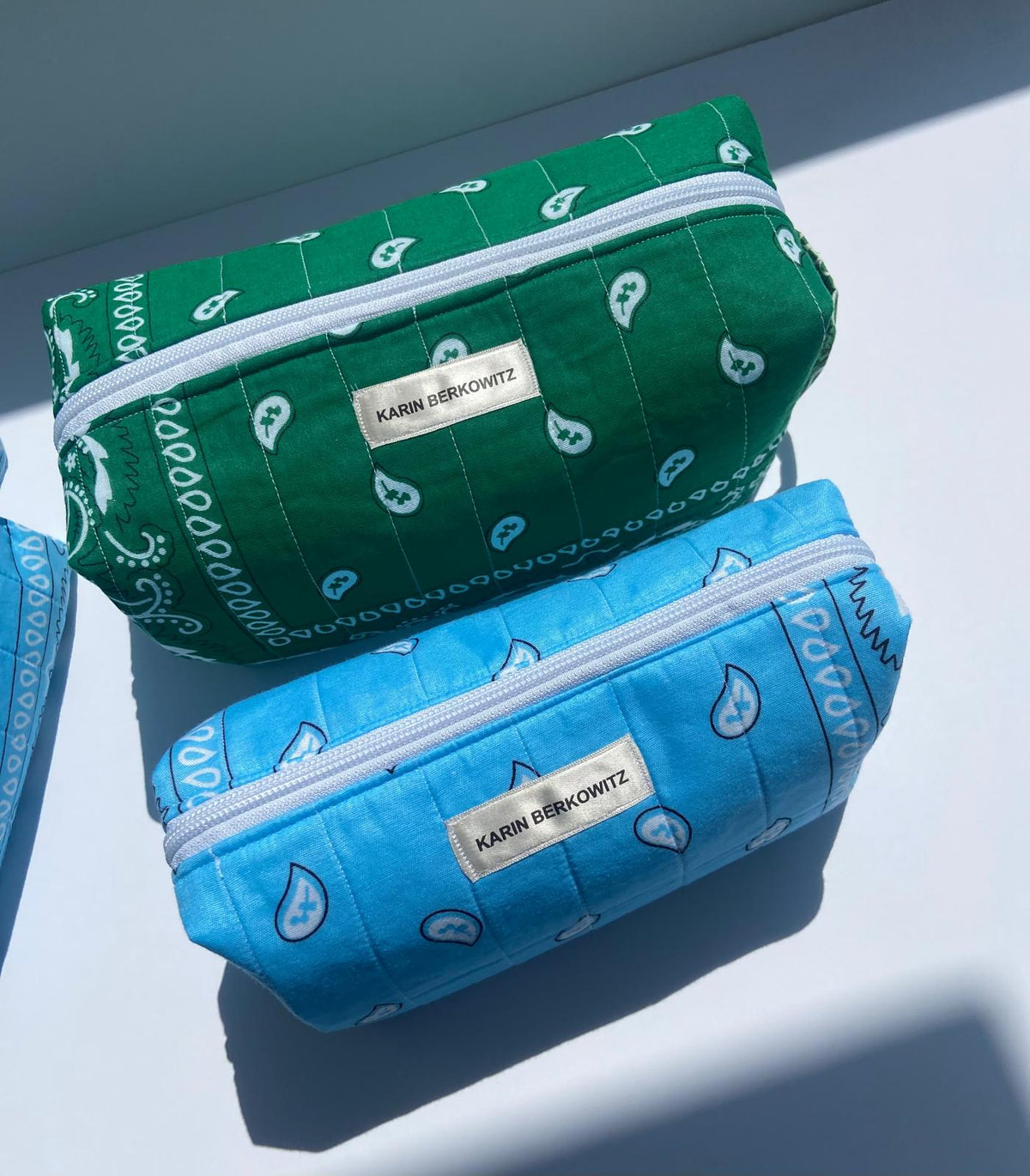 Perfectly Organised S – Quilted Bandana Bag in Turquoise Blue
