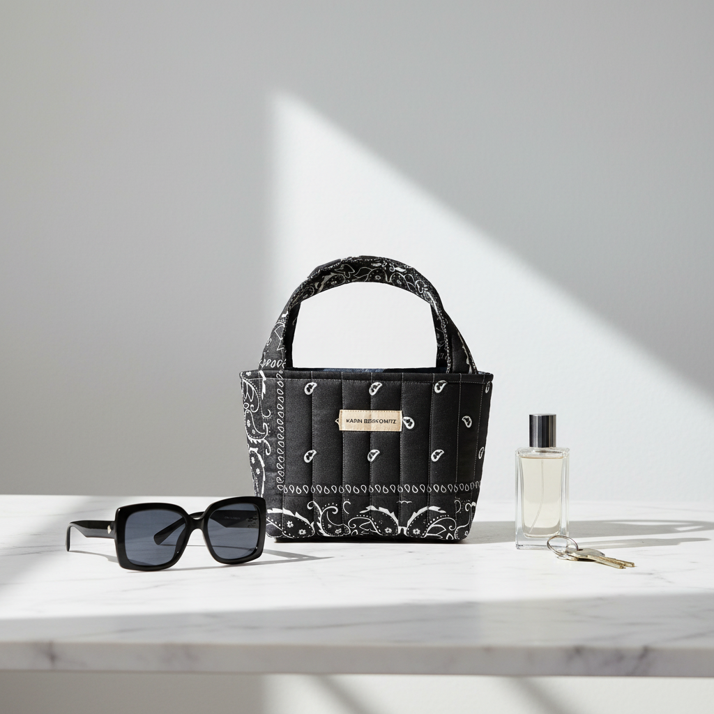 Black Mini Tote – Marble