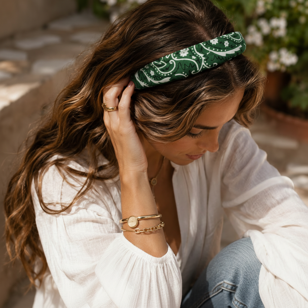 Emerald Green Headband – Lifestyle