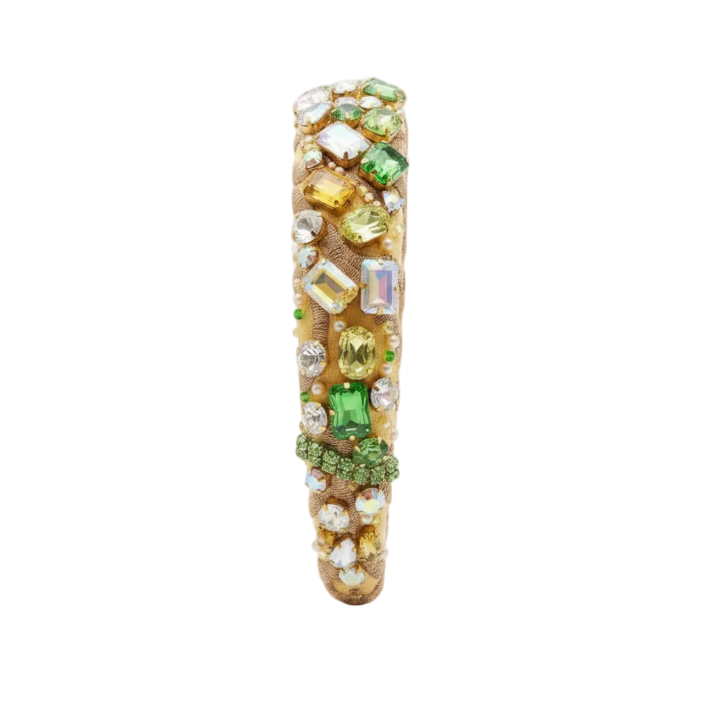 Green & Gold Headband – Front