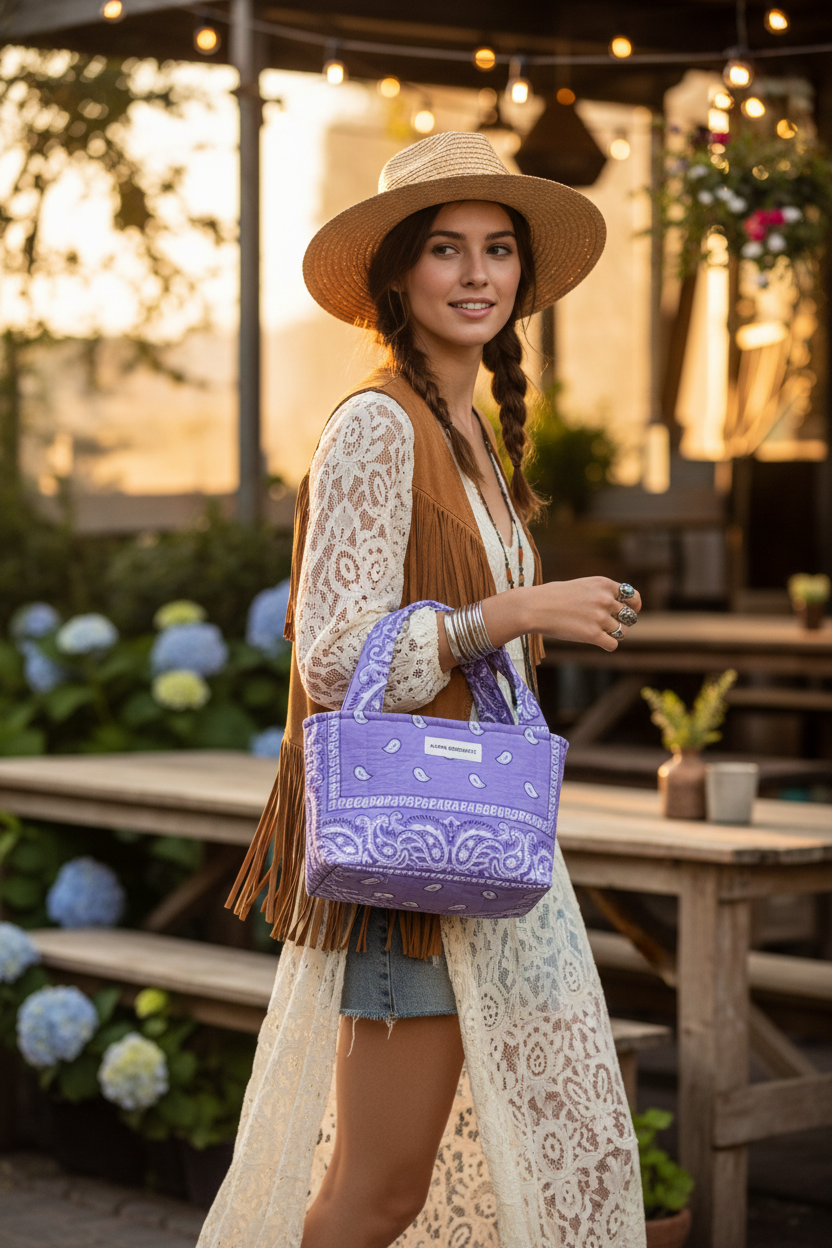 Lavender Mini Tote – Lifestyle