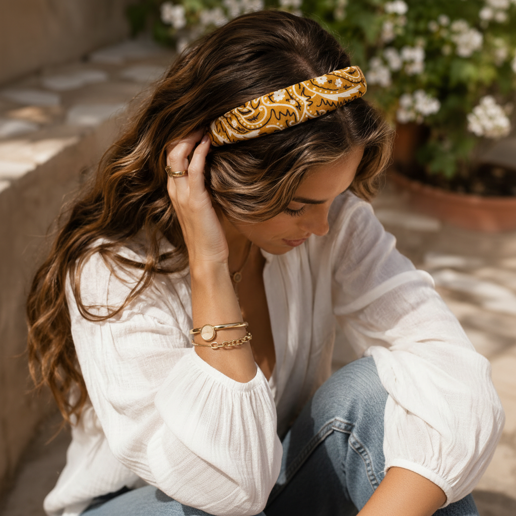 Mustard Headband – Lifestyle