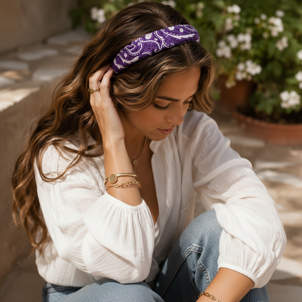 Purple Headband – Lifestyle